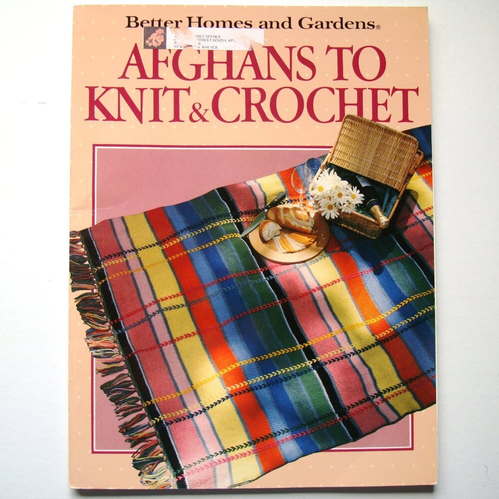 AFGHANS to KNIT & CROCHET Pattern Book Better Homes & Gardens Various Designs
